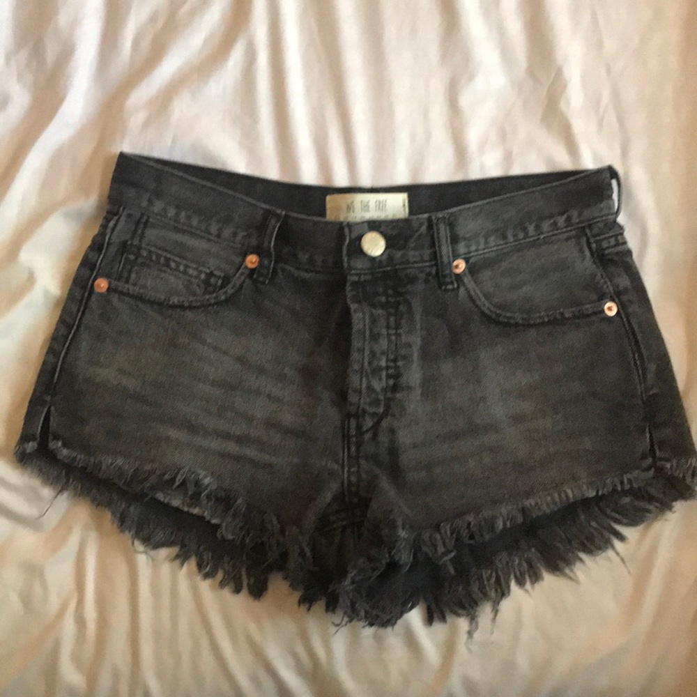Free People denim shorts